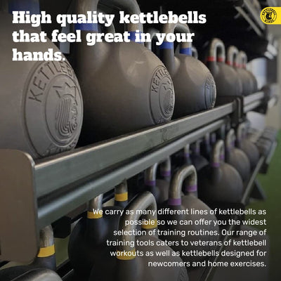 Kettlebell weights made of cast iron powder coating for optimal performance