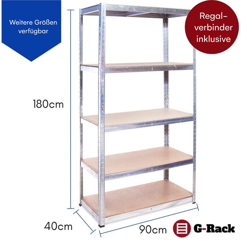 Grack Heavy Duty Shelf1 Blue Storage Shelf 5 Compartments For Basement Workshop