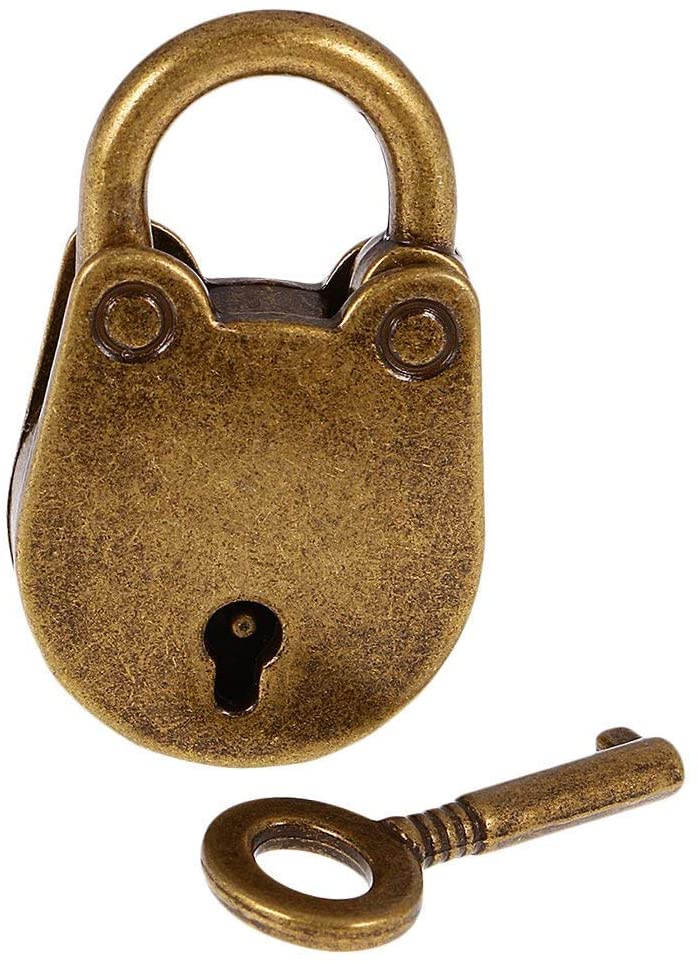 BRYNNBERG PADLOCK ANTIQUE VINTAGE WITH KEY CA 38X27X7MM