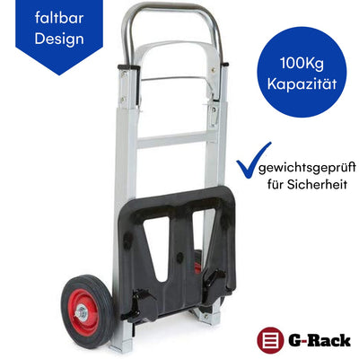 Foldable aluminum sack truck. Foldable transport truck for high loads