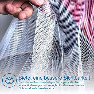 ENOVOE MOSQUITO NET FOR STROLLERS - HEAVY DUTY MOSQUITO NET FOR STROLLERS - PERFECT INSECT NET FOR STROLLERS