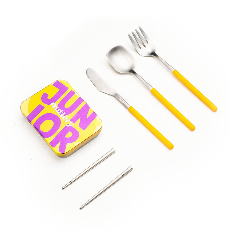 Junior Set Portable and Reusable Stainless Steel Cutlery Set for Children