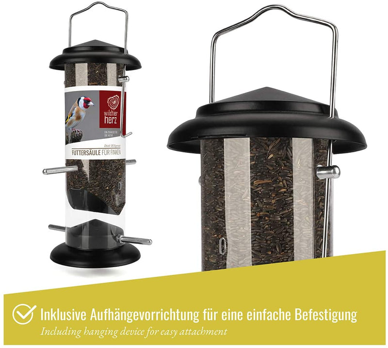 I 52cm feeding column Niger seeds for goldfinch siskin made of stainless steel