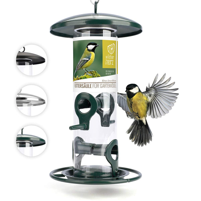 Grain bird feeder 26cm made of stainless steel bird