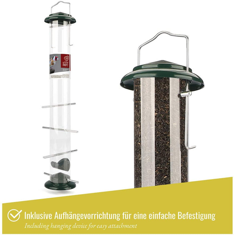 I 52cm feeding column Niger seeds for goldfinch siskin made of stainless steel