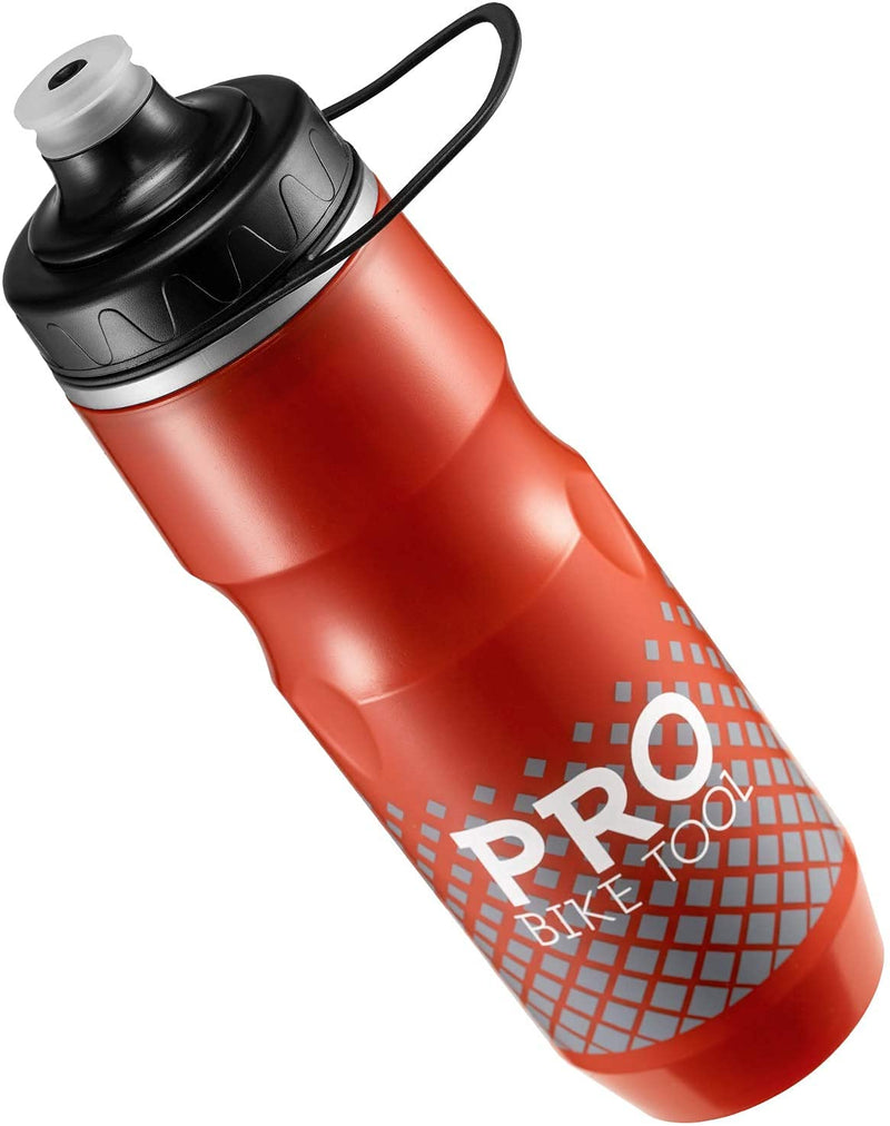 Insulated bicycle water bottle 680 ml bonus sports strap for