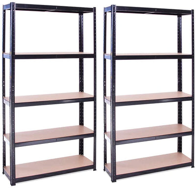 Garage Shelving 180cm X 90cm X 30cmheavy Duty Shelves For Storage 2 Black