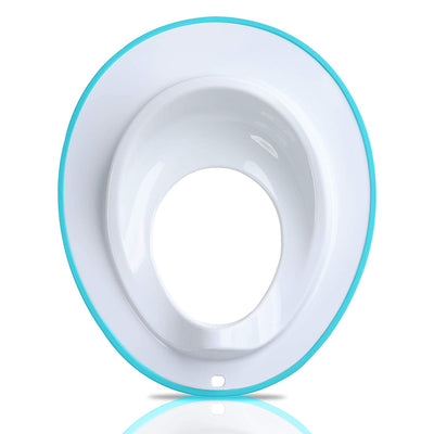 DR. WELLTHY TOILET SEAT FOR TODDLER (WHITE WITH BLUE EDGE)