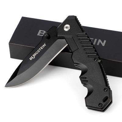 BURGSTEIN ® OUTDOOR POCKET KNIFE “BLACK COMBAT” - EXTRA SHARP