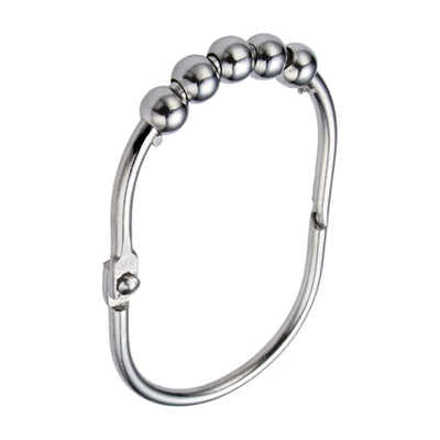 Wide shower curtain rings hooks stainless steel set of 12