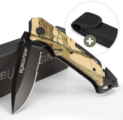 Outdoor pocket knife with belt bag folding knife extra sharp multiple