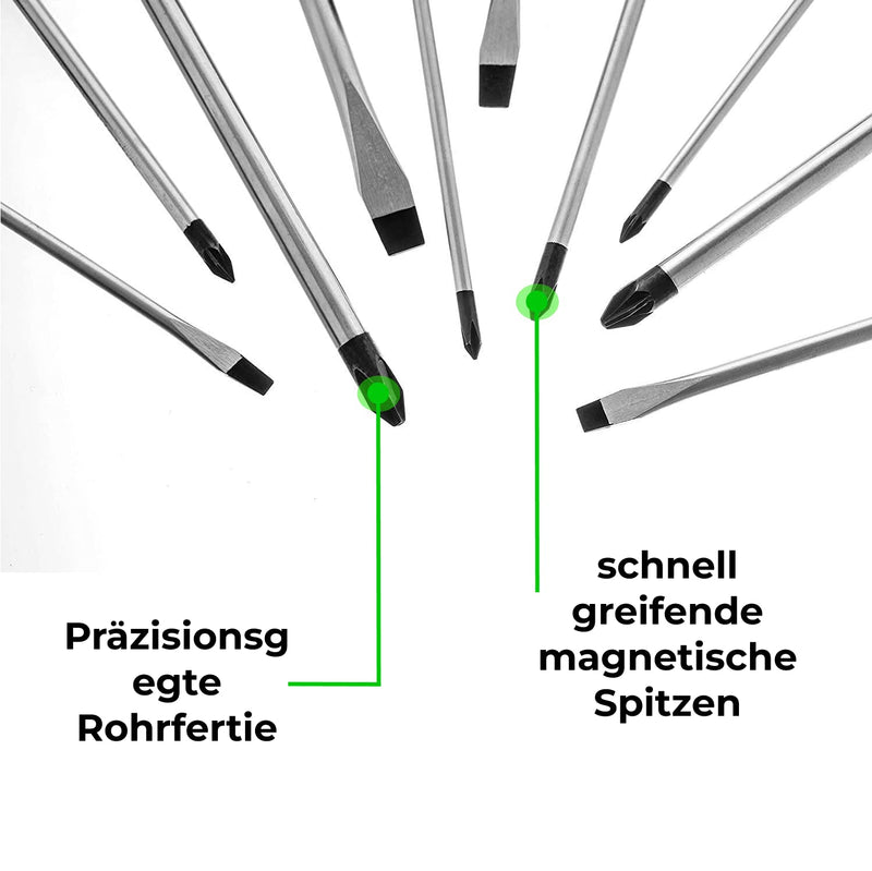 TOOLZILLA 10-PIECE MAGNETIC SCREWDRIVER SET FOR ALL APPLICATIONS - 3 DIFFERENT MODELS FOR DIY Enthusiasts