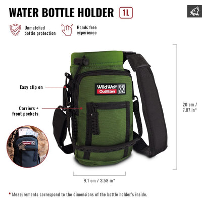 Bag for water bottle from Molle bottle holder backpack