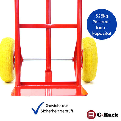 G-RACK INDUSTRIAL HEAVY DUTY SACK TRUCK WITH PUNCH-RESISTANT TIRES