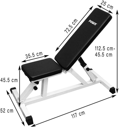 Weight bench I Adjustable press bench Height adjustable I Training bench