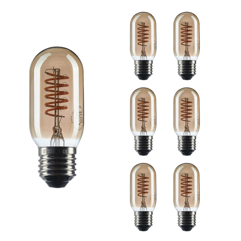 CROWN LED 6 X SMOKY EDISON BULB E27 SOCKET