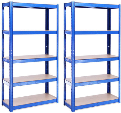 Grack Heavy Duty Shelf1 Blue Storage Shelf 5 Compartments For Basement Workshop