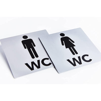 BAMODI XXL TOILET SIGN WOMEN AND MEN - DOOR SIGN SET FOR TOILET - 12