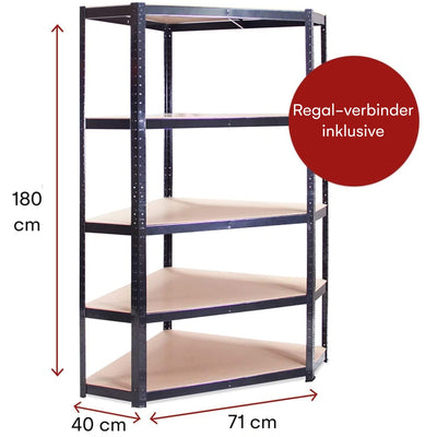 G-RACK CORNER SHELF: 180X90X90X40