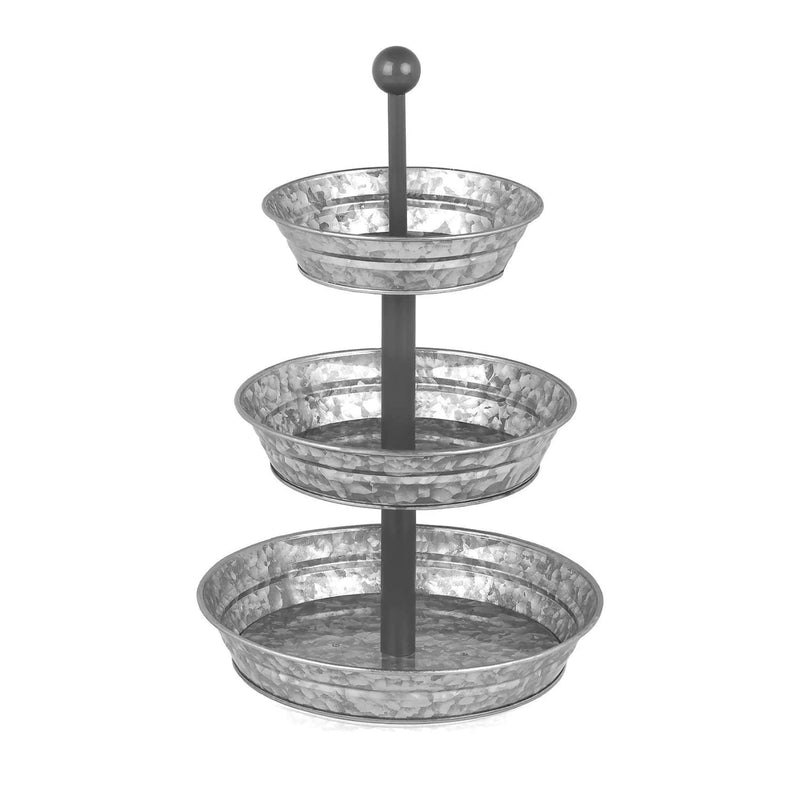 HALLOPS ETAGERE 3 FLOORS - GALVANIZED