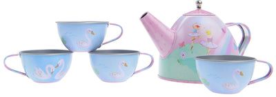 Children's play tin tea set carrying bag children's tableware play kitchen 15