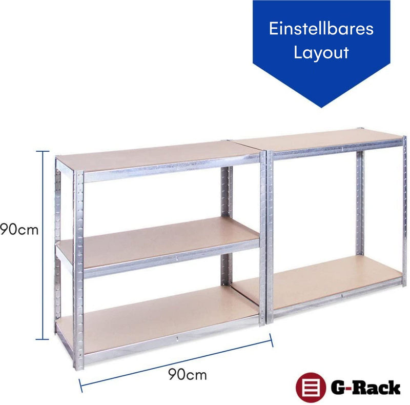 Grack Heavy Duty Shelf 1 Black Storage Shelf 5 Compartments For Basement Workshop