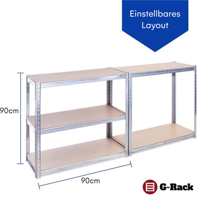 Grack Heavy Duty Shelf1 Blue Storage Shelf 5 Compartments For Basement Workshop