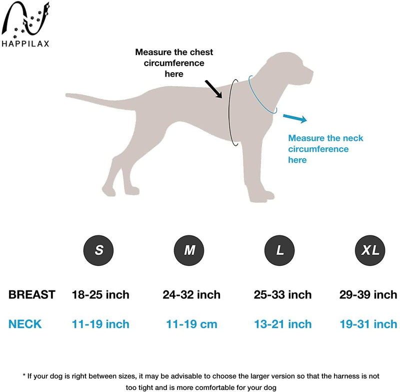 Padded and reflective dog harness, adjustable chest harness