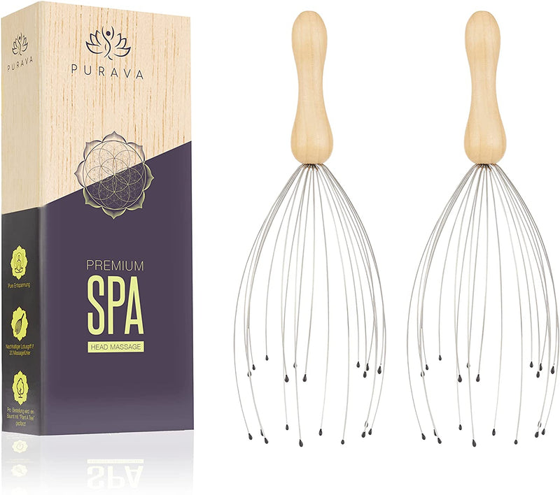 The original wooden head massager with an improved concept. Elegant head scratcher