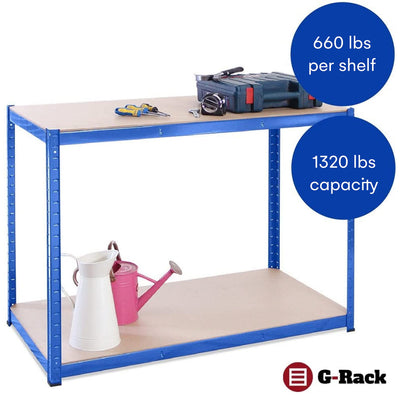 Grack 0029 Garage Shelf Blue Powder Coated Stainless Steel 1