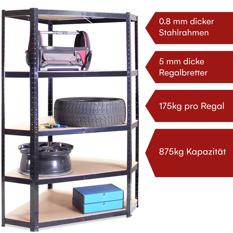 G-RACK CORNER SHELF: 180X90X90X40