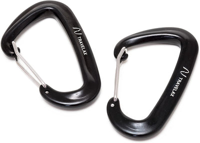 TRAVELAX 2 ROBUST ULTRALIGHT ALUMINUM CARABINER WITH WIRE Hoop