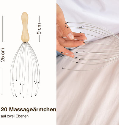 The original wooden head massager with an improved concept. Elegant head scratcher