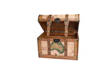 Treasure chest small 17x10x9cm wooden chest treasure chest vintage look pirates