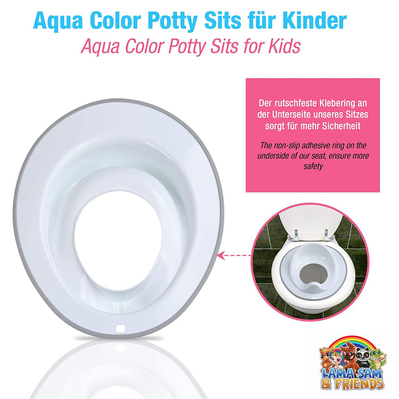 DR. WELLTHY TOILET SEAT FOR TODDLER (WHITE WITH GRAY EDGE)