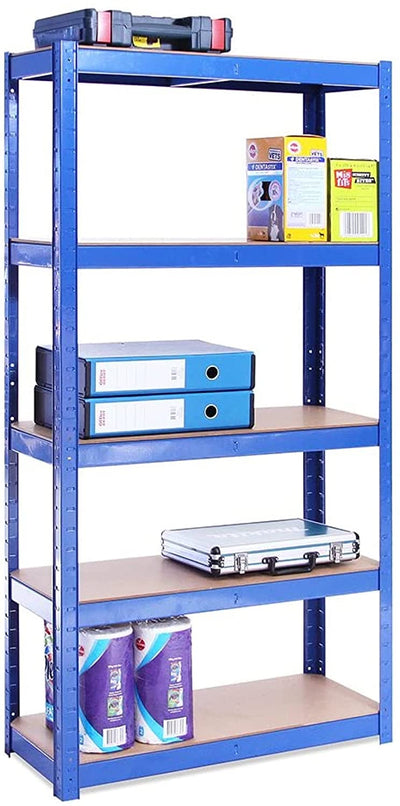 Grack Heavy Duty Shelf1 Blue Storage Shelf 5 Compartments For Basement Workshop