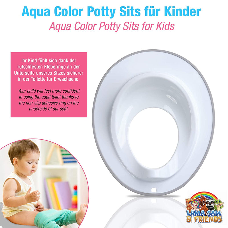 DR. WELLTHY TOILET SEAT FOR TODDLER (WHITE WITH GRAY EDGE)