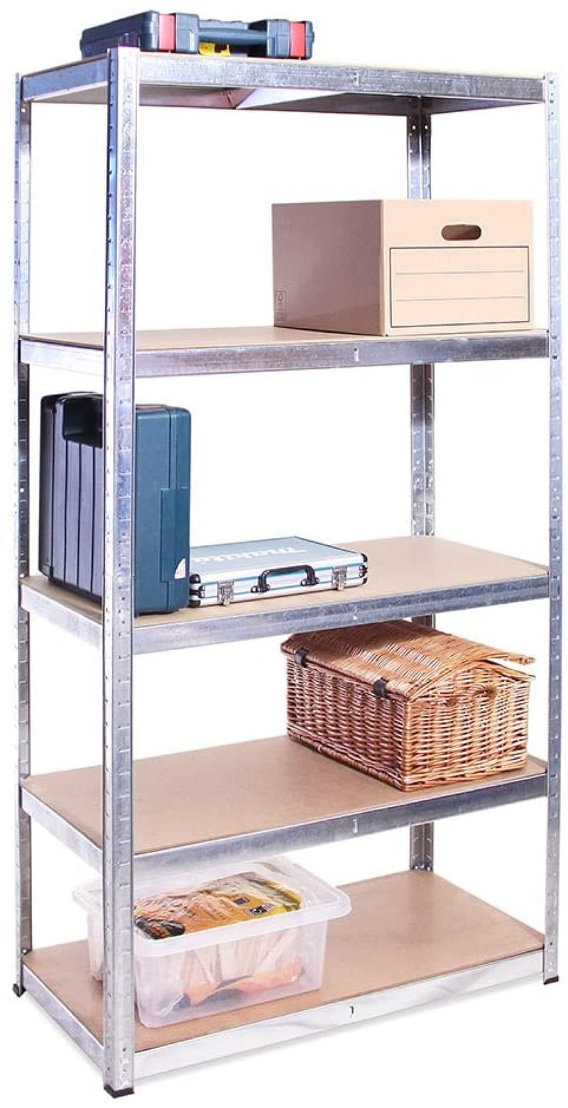 Grack Heavy Duty Shelf1 Blue Storage Shelf 5 Compartments For Basement Workshop