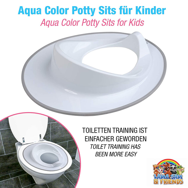 DR. WELLTHY TOILET SEAT FOR TODDLER (WHITE WITH GRAY EDGE)