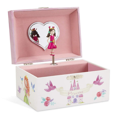 Music box jewelry box for girls with rotating unicorn rainbow