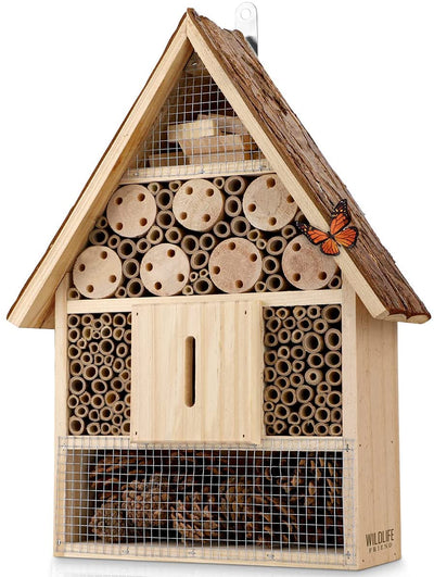 I Large insect hotel, natural and weatherproof insect house