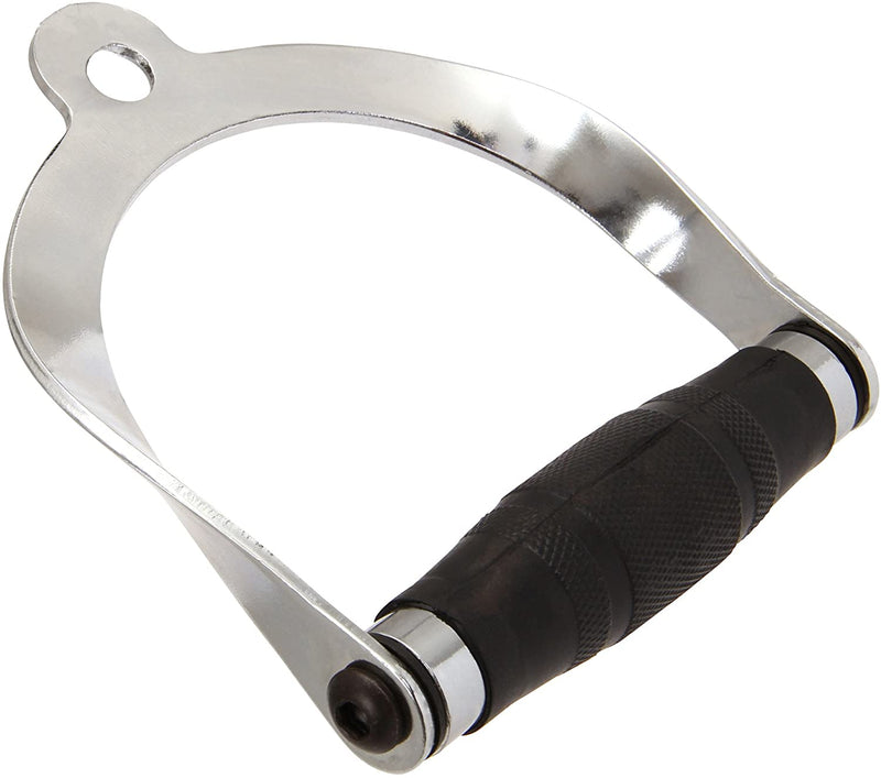 Hoof handle one-hand cable chrome-plated and knurled I stirrup with rotating handle