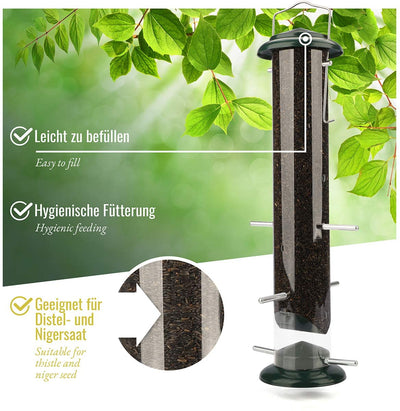 I 52cm feeding column Niger seeds for goldfinch siskin made of stainless steel