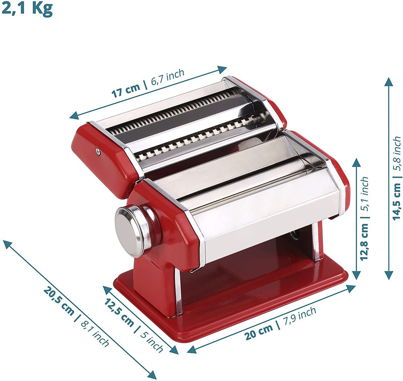 Pasta Maker Pasta Machine Manual Pasta Machine Made of Stainless Steel Chrome for