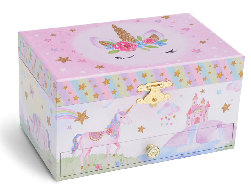 Unicorn Music Box Jewelry Set for Little Girls 3 Unicorn Gifts for Girls