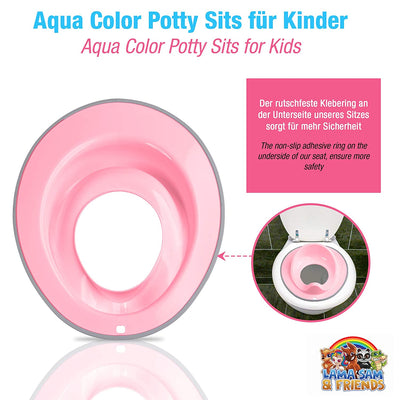 DR. WELLTHY TOILET SEAT FOR TODDLER (PINK WITH GRAY EDGE)