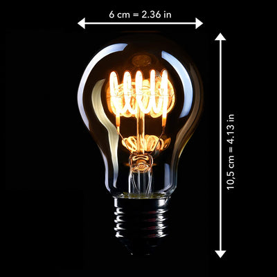 Edison light bulb E27 socket dimmable 4w warm white 230v El03 antique filament