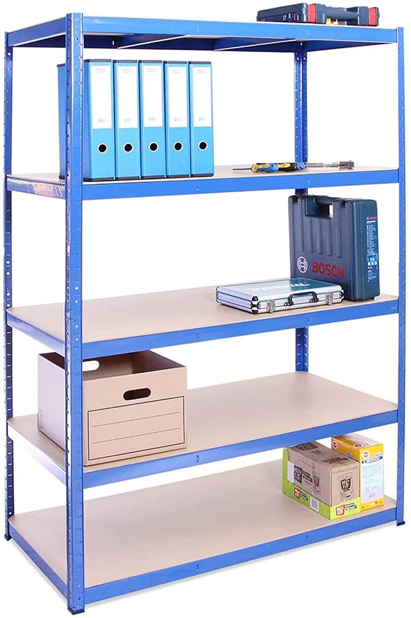 Grack Heavy Duty Shelf1 Blue Storage Shelf 5 Compartments For Basement Workshop