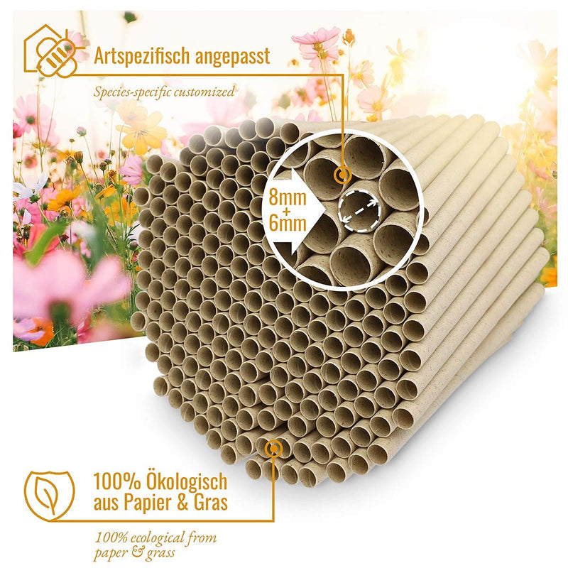 200 insect hotel nesting sleeves 6 mm longer lifespan than cardboard tubes