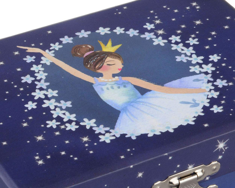 Musical jewelry box for girls with pull-out drawer